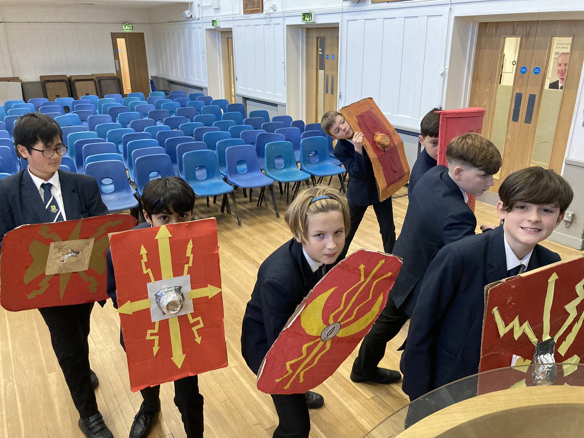 7L show off their historical reconstruction skills by making some brilliant Roman shields - epic work boys, well done! <a href="/VerulamYear7/">VerulamYear7</a> <a href="/Verulearning/">Verulam School T&L</a>