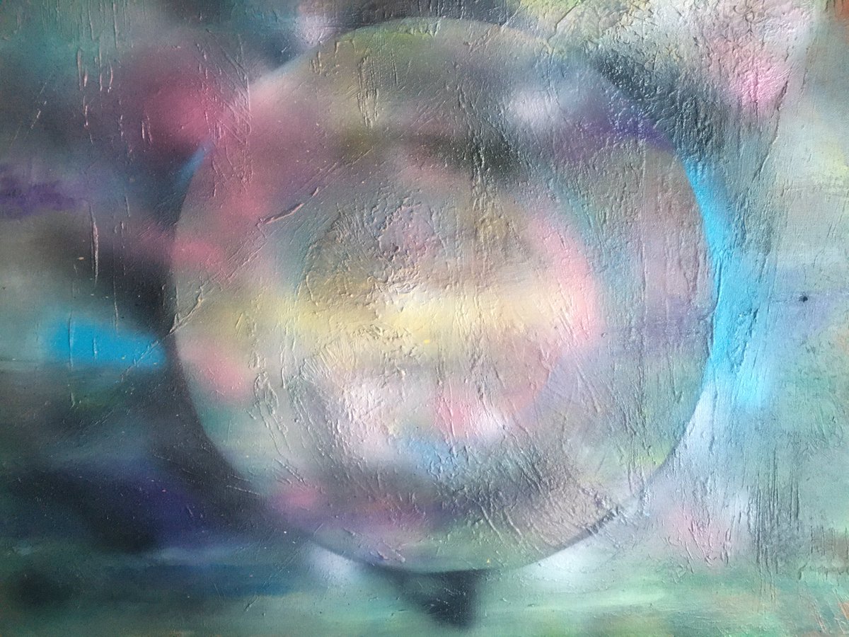 Abstract oil painting on canvas  
“Out of this world “ 
By artist Su