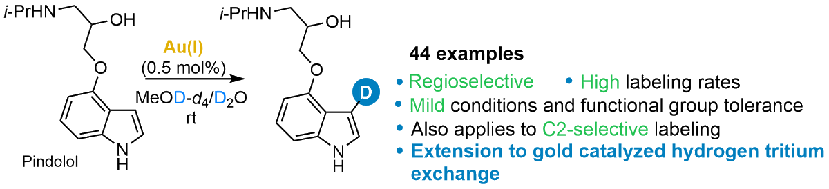 Xavier Guinchard (@xavguinchard) on Twitter photo Selective labeling of heterocycles with deuterium/tritium enabled by #Au(I) catalysis under extra mild conditions! Very happy to have this work out in <a href="/JOC_OL/">J Org Chem/Org Lett</a> in collaboration with <a href="/PietersGregory1/">Grégory Pieters</a> ! Big thanks to all students involved 💪pubs.acs.org/doi/abs/10.102… Selective labeling of heterocycles with deuterium/tritium enabled by #Au(I) catalysis under extra mild conditions! Very happy to have this work out in <a href="/JOC_OL/">J Org Chem/Org Lett</a> in collaboration with <a href="/PietersGregory1/">Grégory Pieters</a> ! Big thanks to all students involved 💪pubs.acs.org/doi/abs/10.102…