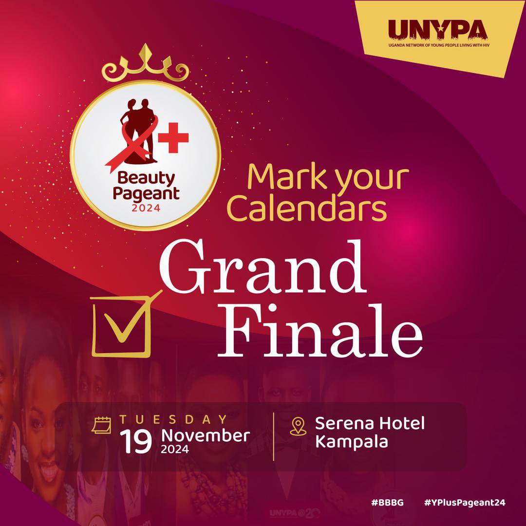 ahfugandacares's tweet photo. Ladies &amp; Gentlemen, the wait is over! 🎉 The #YPlusPageant24 Grand Finale is happening on 19th November, 2024 at @KampalaSerena.
Join us as we crown our country ambassadors &amp; strengthen our commitment to ending HIV stigma &amp; discrimination among young people . 
#BBG 
@UNYPA1 https://t.co/A52gXgoMqC