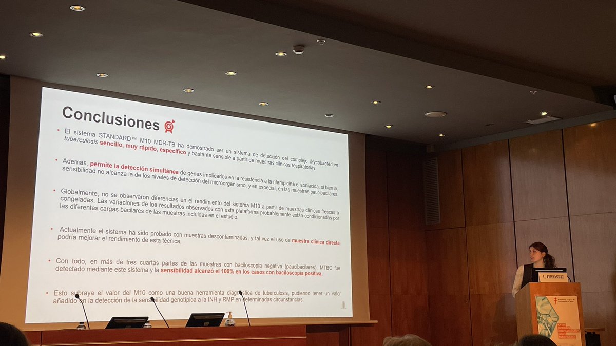 Lucía Fernández de <a href="/hbellvitge/">Hospital Universitari Bellvitge | HUB</a> presenta un estudio sobre el uso de un sistema de diagnóstico rápido de TB en Barcelona. #TB24