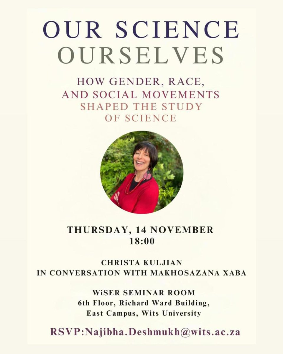 Please join us at WiSER on Thursday at 6pm 📚