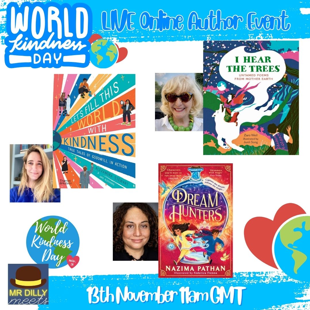 Mr Dilly (@mrdillypresents) on Twitter photo #Schools! 👋 Join me for tomorrow 11am for an inspirational #WorldKindnessDay Online Author Event with <a href="/AStewart_Writes/">alexandra stewart 💙💛</a> <a href="/zaroweil/">Zaro Weil</a> & <a href="/NP_author/">Nazima Pathan</a> as we chat about the importance of #stories in helping us be #kind to each other, to ourselves & the world.
Book here: #Schools! 👋 Join me for tomorrow 11am for an inspirational #WorldKindnessDay Online Author Event with <a href="/AStewart_Writes/">alexandra stewart 💙💛</a> <a href="/zaroweil/">Zaro Weil</a> & <a href="/NP_author/">Nazima Pathan</a> as we chat about the importance of #stories in helping us be #kind to each other, to ourselves & the world.
Book here: