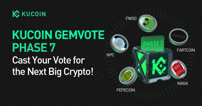 kucoincom's tweet photo. 🗳️ The power is in your hands.

🚀 Who will take the lead? Vote in Phase 7 of the #KuCoin #GemVote campaign!

📢 Be part of the decision-making and shape the future!