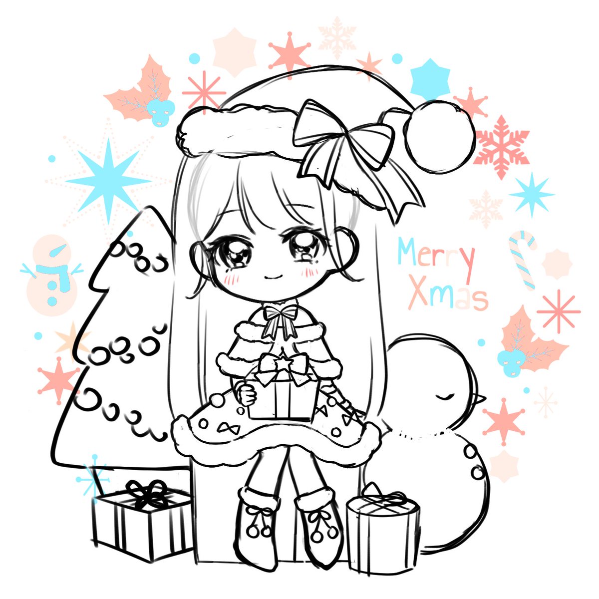 nya2nya2a's tweet photo. 🎄クリスマスSD量産無償イラスト企画🎄

参加条件…フォロー＋ＲＴ 
締切…締め切る際にポストします 
当選人数…1人  

クリスマスSD量産のモデルになってくださる方を募集します。今はまだラフ段階
お気軽に参加お待ちしています

#無償企画 #無償イラスト企画 #無償依頼 #量産企画  #クリスマス https://t.co/ubD7PROJcQ