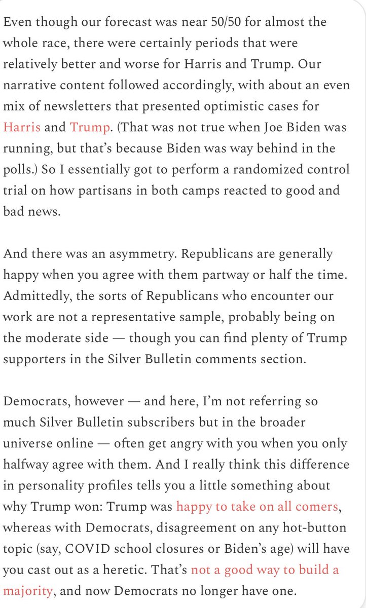 Emily Ekins (@emilyekins) on Twitter photo Fascinating read from <a href="/NateSilver538/">Nate Silver</a> on psychological profiles between Rs and Ds and response to disagreement. It's consistent with public opinion data about speech and social media behavior Fascinating read from <a href="/NateSilver538/">Nate Silver</a> on psychological profiles between Rs and Ds and response to disagreement. It's consistent with public opinion data about speech and social media behavior