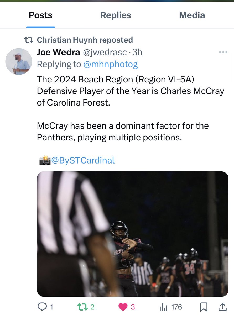 Charles(Chucky🔪)McCray (@charlesmccrayc4) on Twitter photo <a href="/jwedrasc/">Joe Wedra</a> Thank you for this. amazing news can’t wait to show the rest of the world what you guys see in me #nextstopisthetop #DefensePlayerOfTheYEAR <a href="/PrepRedzoneSC/">Prep Redzone South Carolina</a> <a href="/PrepRedzoneNC/">Prep Redzone North Carolina</a> <a href="/NxgnCamps/">NXGN Camps, Inc</a> <a href="/CFHSPanthersFBN/">Carolina Forest Panthers Football Network</a> <a href="/CSU_FB/">Charleston Southern Football</a> <a href="/DoobyDular/">Dooby Dular</a> <a href="/DAWGHZERECRUITS/">Dawg House Recruiting</a> <a href="/ExpoRecruits/">Expo Recruits</a> <a href="/jwedrasc/">Joe Wedra</a> Thank you for this. amazing news can’t wait to show the rest of the world what you guys see in me #nextstopisthetop #DefensePlayerOfTheYEAR <a href="/PrepRedzoneSC/">Prep Redzone South Carolina</a> <a href="/PrepRedzoneNC/">Prep Redzone North Carolina</a> <a href="/NxgnCamps/">NXGN Camps, Inc</a> <a href="/CFHSPanthersFBN/">Carolina Forest Panthers Football Network</a> <a href="/CSU_FB/">Charleston Southern Football</a> <a href="/DoobyDular/">Dooby Dular</a> <a href="/DAWGHZERECRUITS/">Dawg House Recruiting</a> <a href="/ExpoRecruits/">Expo Recruits</a>