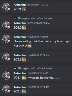 Been 2 months since I cared about losing weight. I peaked in the high 240s July last year. And was about 223.6 when I started a calorie deficit. Lowest I been was 202 Ibs 2 days ago. I've been plateauing around 208 Ibs the whole month. Fuck me,  I need to put in effort.