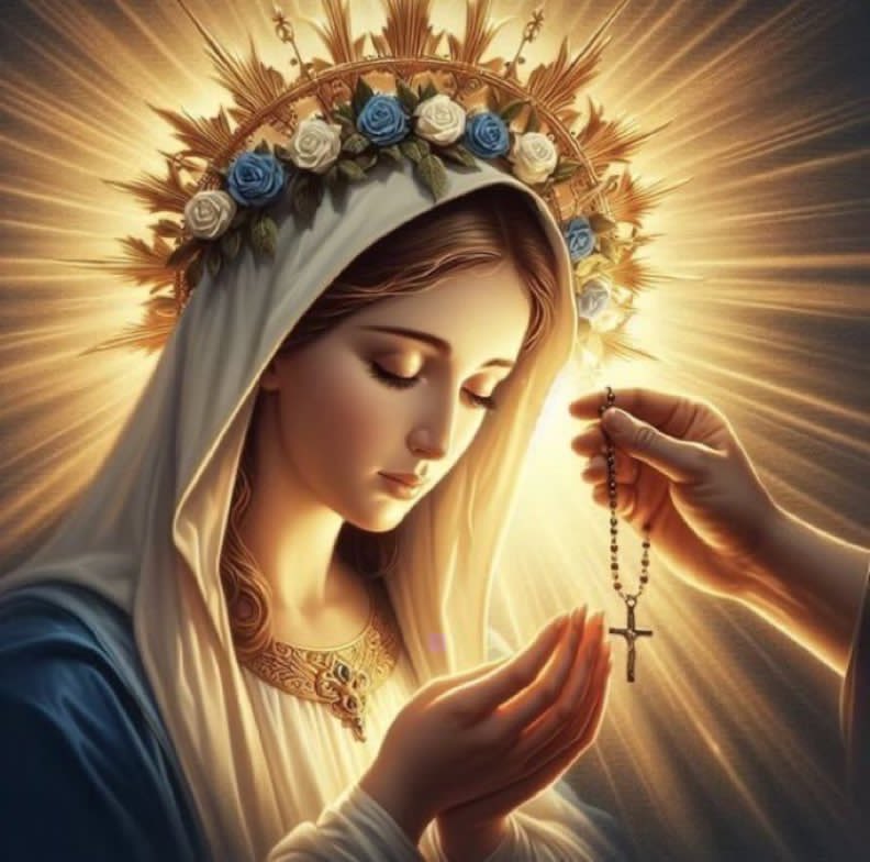 Hail Mary, Full of Grace, The Lord is with thee. Blessed art thou amongst all women, &amp; blessed is the fruit of thy womb, Jesus. Holy Mary, Mother of God, pray for us sinners now, and at the hour of our death. Amen.🙏🏾

Have a lovely day 😊🤝