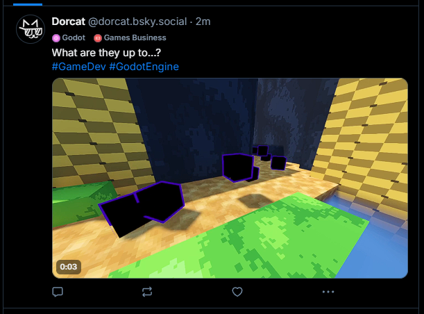 DorcatDev's tweet image. Just posted my first dev post in a while over on the newer bluer place!
#gamedev