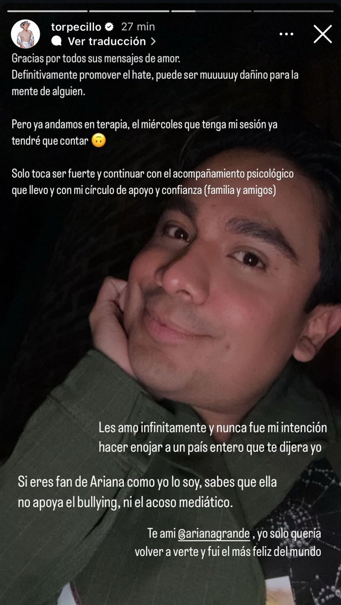 grapejhs's tweet photo. no, ricardo peralta la gente no te abucheó el día de hoy porque no hayan superado un reality, recuerdas esa vez que hablaste mal de ariana en uno de tus videos pedorros criticándola? obvio los fans no te iban a querer ahí después de ver como te expresaste de ella. https://t.co/bASxgrlEUb