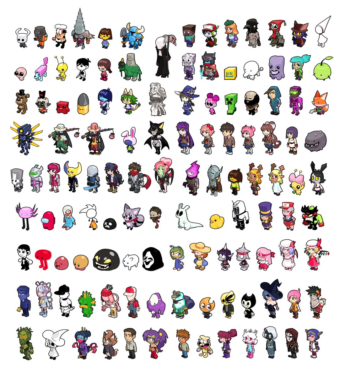 All the indie Buddies so far! 
Who is missing?
We are so close to finish Vol 4 and start a new collection of indie buddies!