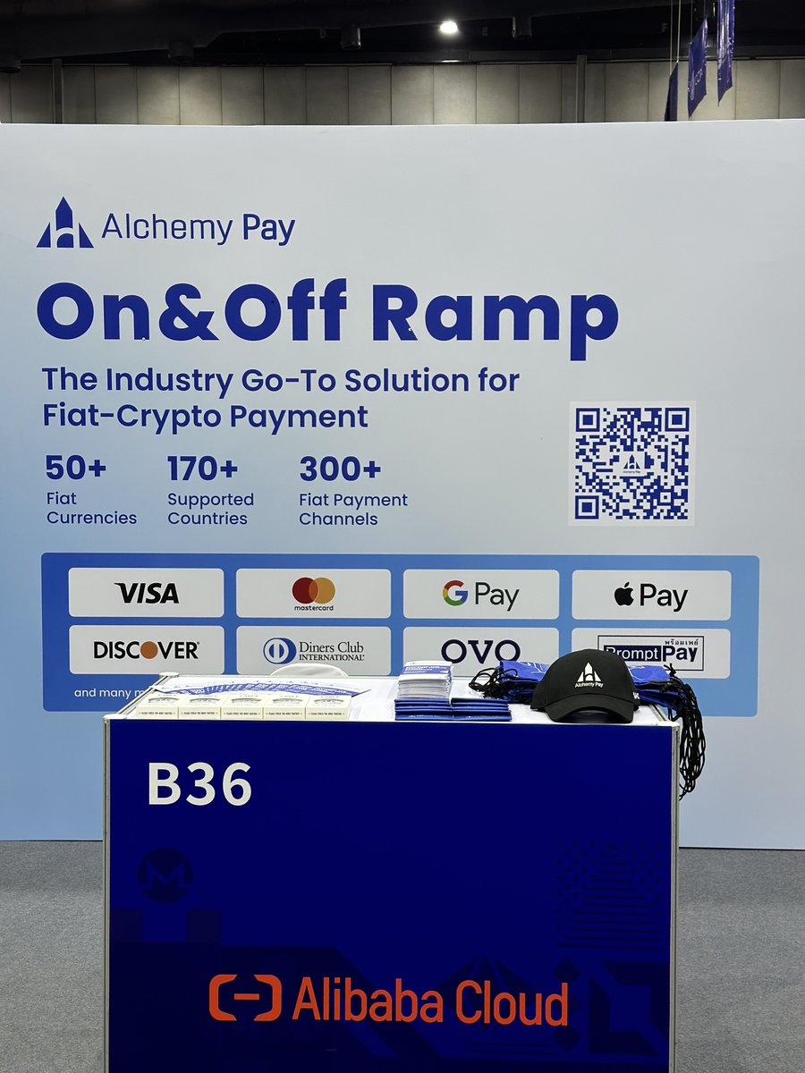 🚀 Our booth at <a href="/W2140EXPO/">W2140</a> Bangkok is ready to welcome you! 🎁 Join us on Nov 12 - 14 at booth B36 to delve into our crypto payment products and grab some of the trendiest merchandise available. See you there!   #AlchemyPay $ACH