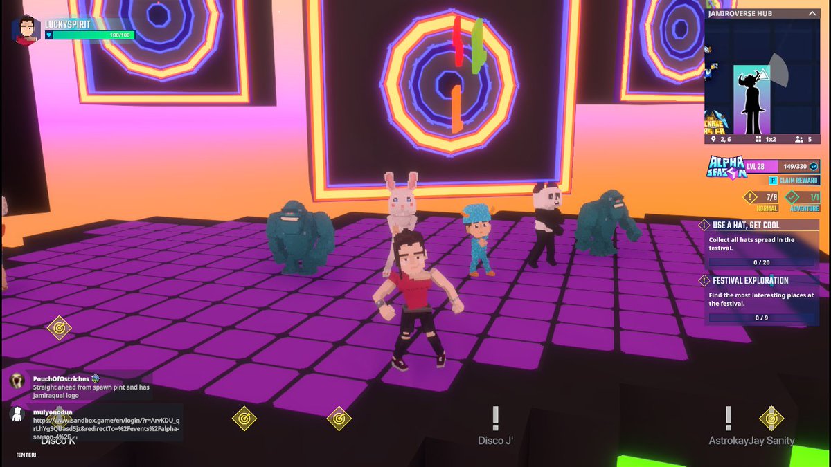 orenworm's tweet photo. Vibin' out with @JamiroquaiHQ in @TheSandboxGame. Talk about virtual insanity 🤪😵‍💫 @TheSandboxGame https://t.co/8Kb6MUYzcU #TheSandbox #AlphaSeason4 #AS4SocialChallenge https://t.co/JpLWOD3Hv9