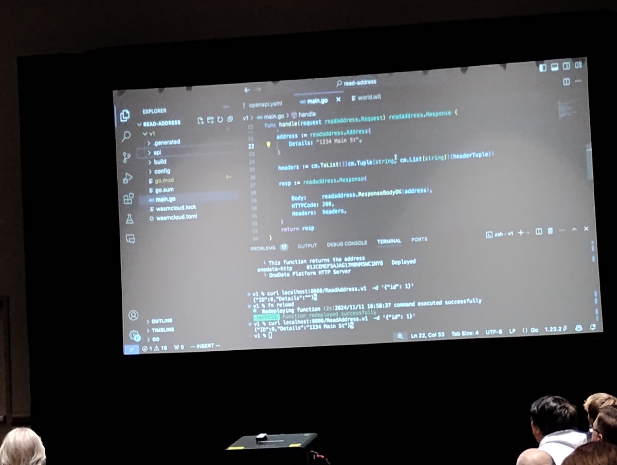 bcamerongain's tweet photo. @AmericanExpress's FaaS has open source #Wasm and #WebAssembly components: "Elevating Serverless Platforms with Wasm Components" - Ritesh Rai, American Express Company &amp; Vamsi Sangavarapu, American Express  at  #WasmCon today. https://t.co/C0sZ1Jb1qW
