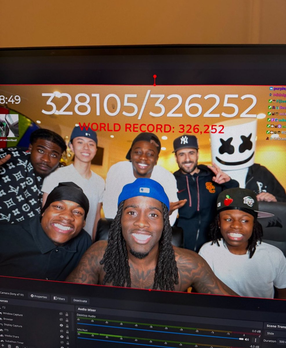 Kai Cenat has officially passed Ironmouse's world record of