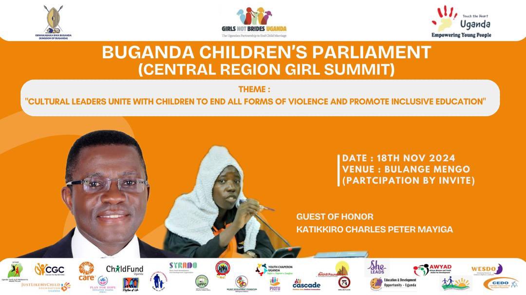 We are getting closer to the Central Region #GirlSummutUg and this year we are hosting the Buganda Children’s Parliament in Bulange Mengo:
We all know that Cultural leaders have a big role to play in Child protection and we are happy to put together a dialogue that will enable