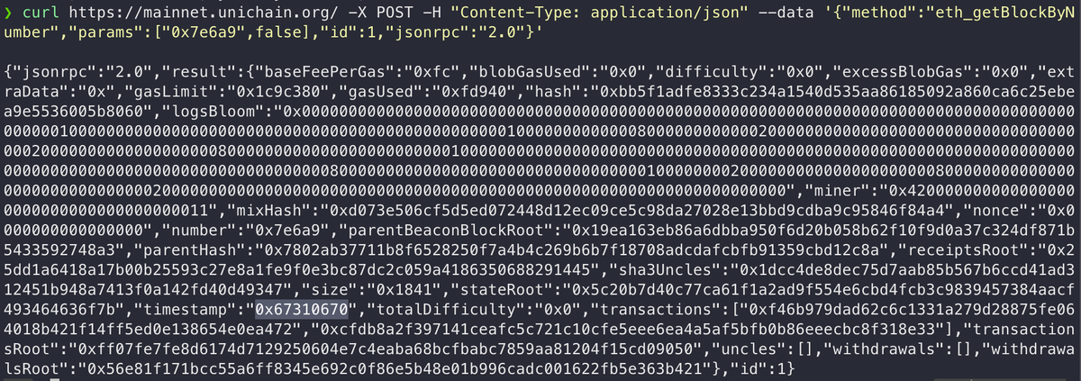 0x8483's tweet photo. i blv this was the first coin deployed on unichain

tx hash from dexscreener description, used to find block and timestamp mined: 0xcfdb8a2f397141ceafc5c721c10cfe5eee6ea4a5af5bfb0b86eeecbc8f318e33

block number 0x7e6a9
hex timestamp 0x67310670
Sunday, 10 November 2024 19:16:00 https://t.co/NmGAlGZhnc