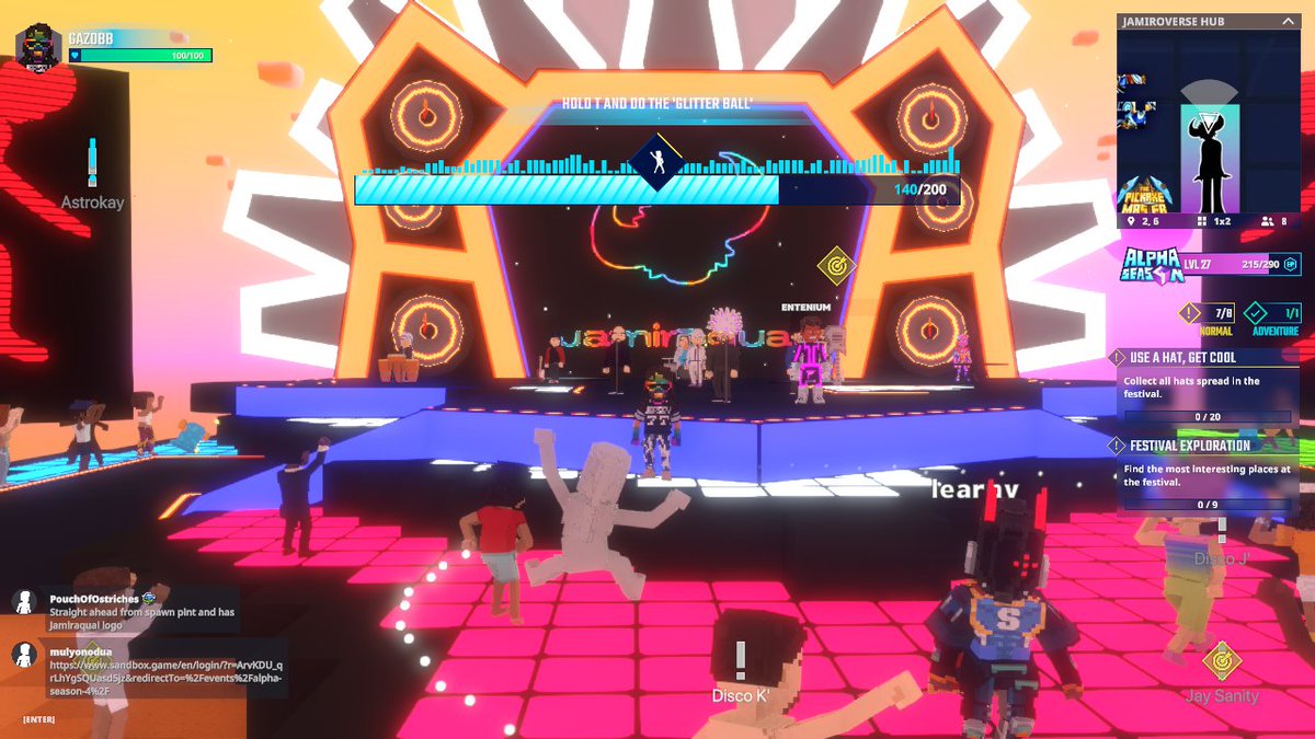 Vibin' out with <a href="/JamiroquaiHQ/">Jamiroquai</a> in <a href="/TheSandboxGame/">The Sandbox</a>. Talk about virtual insanity 🤪😵‍💫 <a href="/TheSandboxGame/">The Sandbox</a> register-landings.sandbox.game/alphaseason4-s… #TheSandbox #AlphaSeason4 #AS4SocialChallenge