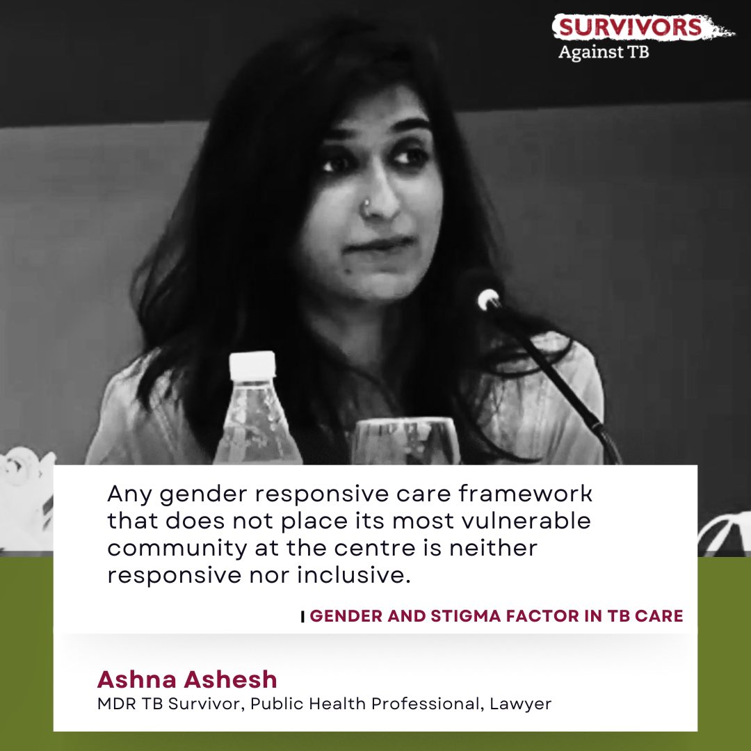 SATB1231's tweet photo. Follow this thread to see what SATB fellows have to say about #genderbaseddiscrimination and #stigma in #tbcare. Join us at the @UnionConference
@TheUnion_TBLH @StopTB https://t.co/oVy6hK4TP8