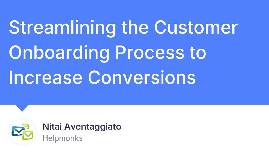 helpmonks's tweet image. The process of customer onboarding never stops when people are orienting themselves with your product and integrating it into their day-to-day lives.
Read more 👉 lttr.ai/AYjXy
#CustomerOnboarding #IterativeProcess #EmailMarketing #SignUpForms #PiecesInvolved