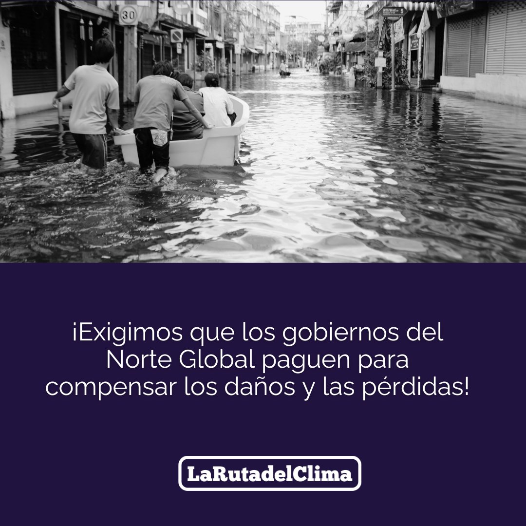 🌍Es hora de que quienes han contribuido mayormente a esta crisis respondan con financiamiento adecuado para apoyar a las comunidades más afectadas. La #justiciaclimática comienza con la rendición de cuentas y la reparación a quienes están en primera línea. 💪 #DañosyPérdidas