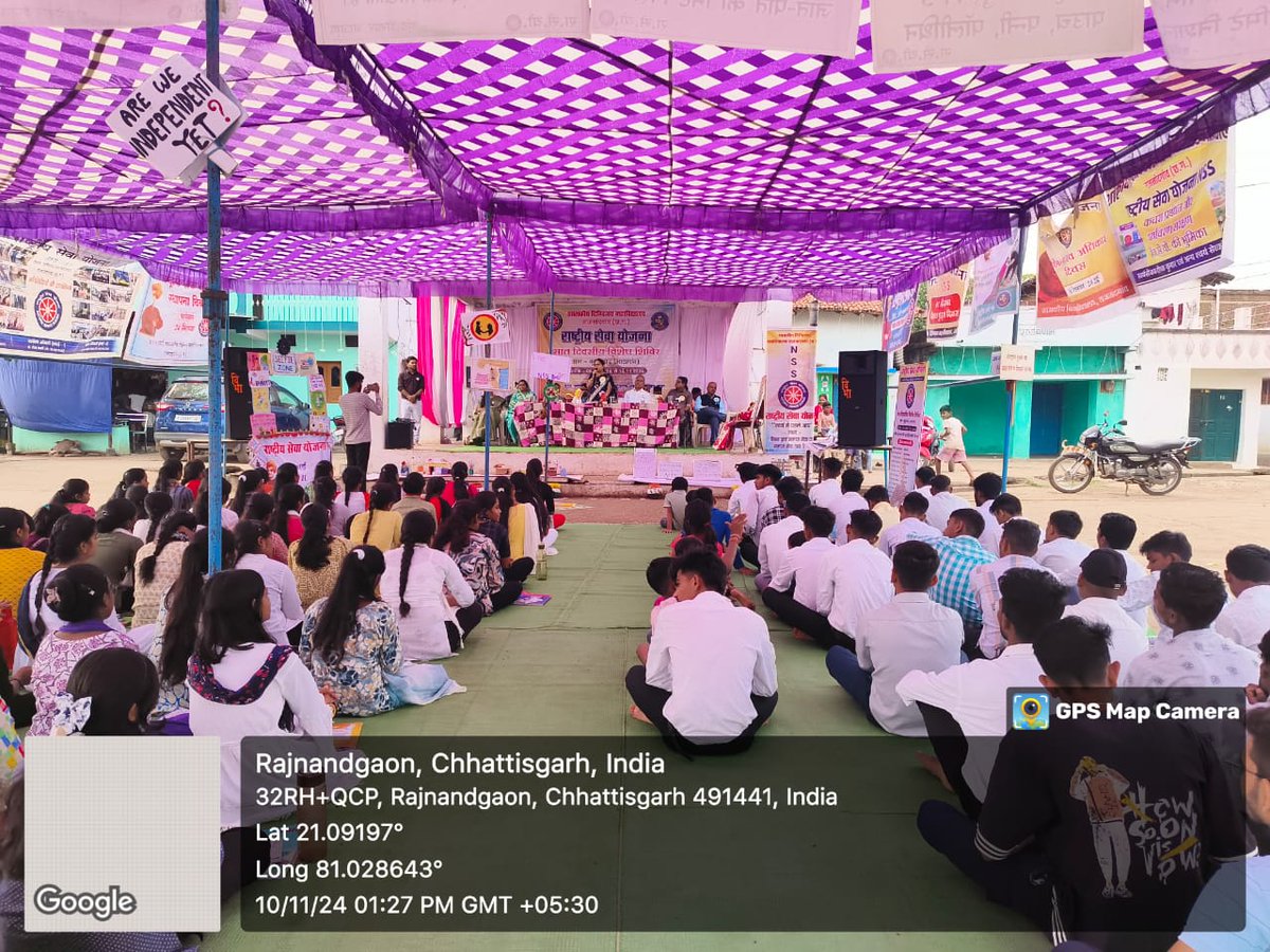 nssdmvrjn's tweet photo. @nssdmvrjn के राष्ट्रीय सेवा योजना द्वार आयोजित सात दिवसीय विशेष शिविर ग्राम कुतुलबोड़ भाठागांव जिला राजनांदगांव ( छ ग.)  का #द्वितीय_दिवस में शिविर का उद्घाटन समारोह हुआ तत्पश्चात  #बौद्धिक_परिचर्चा के दौरान #राष्ट्रीय सेवा योजना के दर्शन एवं महत्व के बारे में बताया गया। https://t.co/MVukDB5lBS