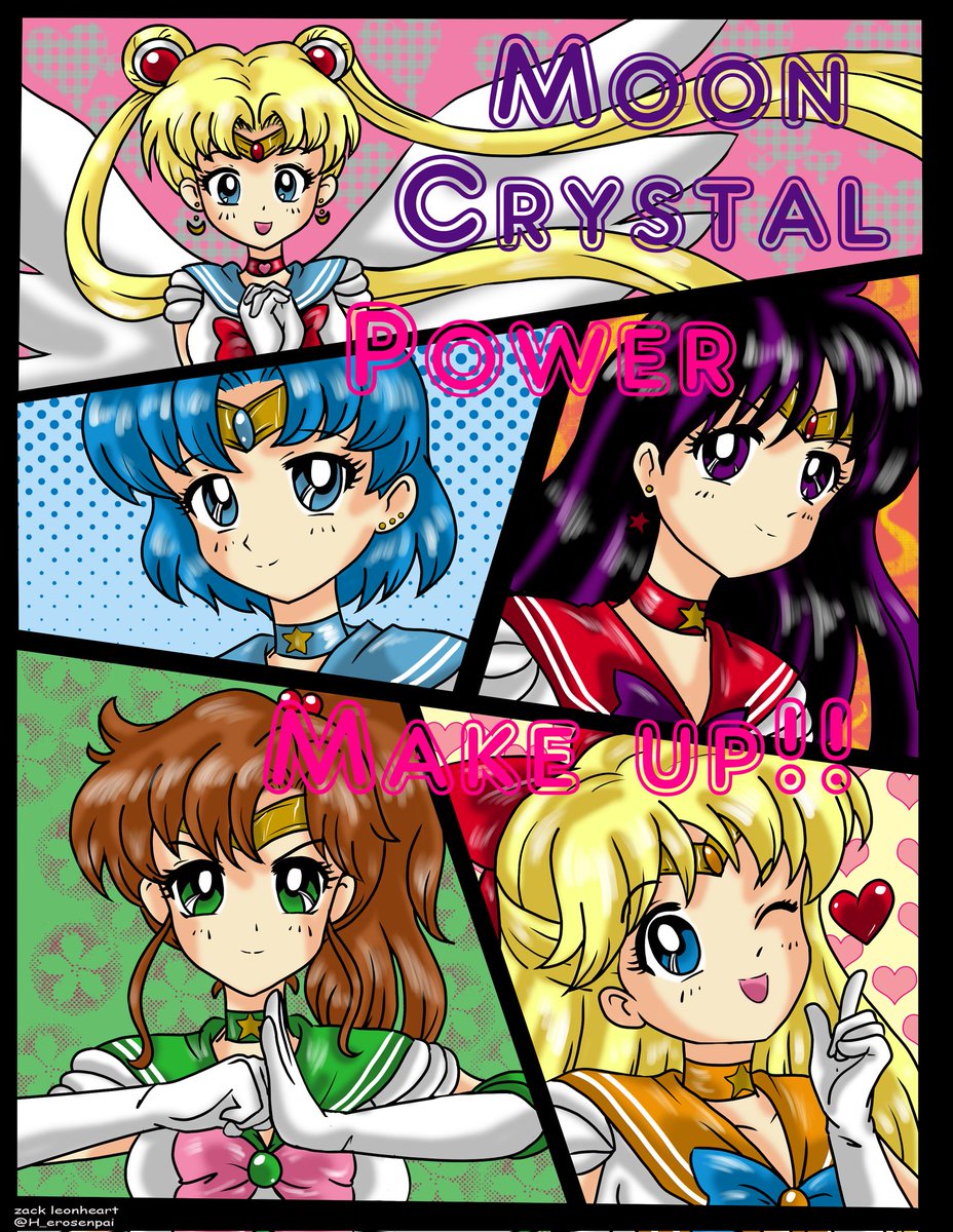 zack_leonheart's tweet photo. Moon Crystal power make up ! 
#sailormoon #sailormoonfanart https://t.co/BlkR3ncB84