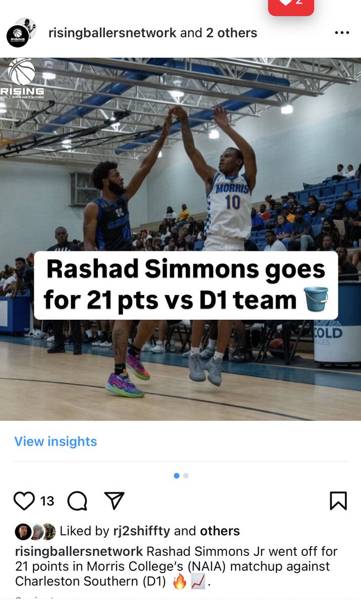 RJ2shiffty5's tweet photo. True freshman 21 pts 🙏🏾 vs Charleston southern (D1) https://t.co/1qkqvQdLOn