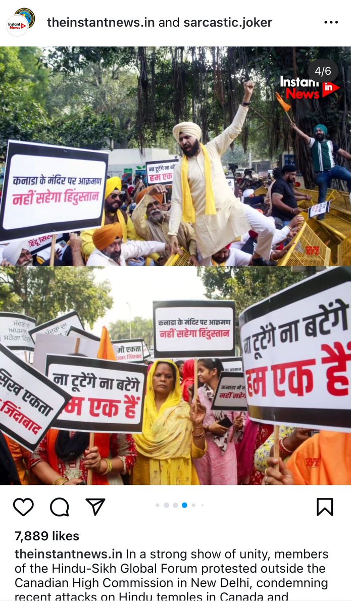 SYG की टीम आज पद्मश्री जितेंद्र सिंह शंटी जी के साथ दिल्ली कनाडा एम्बेसी में ज्ञापन देने गय जिसमें भारी संख्या में सिख समाज मौजूद रहा जो कैनाडा में हिन्दुओं और सिखों में मतभेद चल रहे है और कनाडा के खालिस्तानियों के ख़िलाफ़ प्रदर्शन किया गया और DCP चाणक्यपुरी को ज्ञापन दिया गया