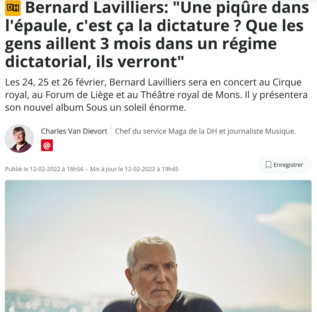 NiONiPardon's tweet photo. 🔴 DEVOIR DE MÉMOIRE

02/2022 Bernard Lavilliers : « Une piqûre dans l'épaule, c'est ça la dictature ? Que les gens aillent 3 mois dans un régime dictatorial, ils verront ». 

https://t.co/UDOEbPzYbc

NI OUBLI NI PARDON
👉 https://t.co/TjlLUmzccm