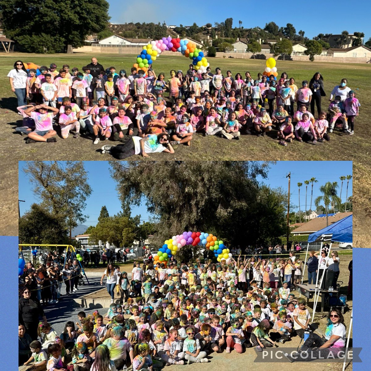 WOESwolverines's tweet photo. Our Color Run Fundraiser was a success! A heartfelt thanks to our families for their donations! Our Wolverines had a blast! A shout out goes to our volunteers and Booster Club for decorations and their support! #workmanwolverinepride #workmanelementaryschool #proudtobehlpusd https://t.co/kv4HokJIF1