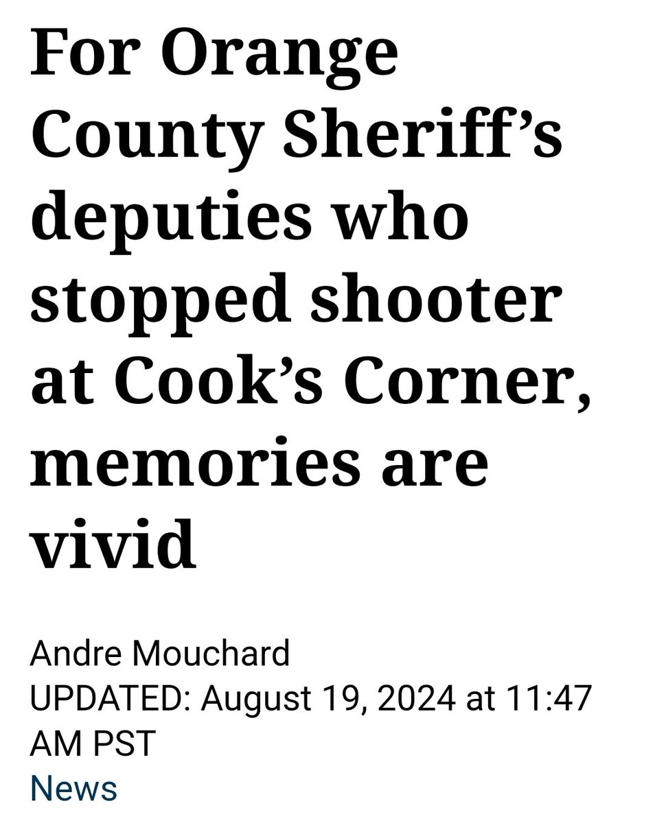 BetrCutlerLoose's tweet image. In California,  Open Carry.
#CooksCorner is the perfect reason. 
The "Shooter" was a @VENTURASHERIFF deputy.

Andrew Mouchard forgot, magically, shooter was a #KillerCop.

Shot his ex-wife in the face.
He would have been annihilated if #CarryYourGun was legal in California.