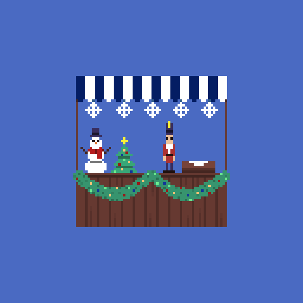 A #MarketStall for christmas! #pixel_dailies <a href="/Pixel_Dailies/">Pixel Dailies</a> #pixelart