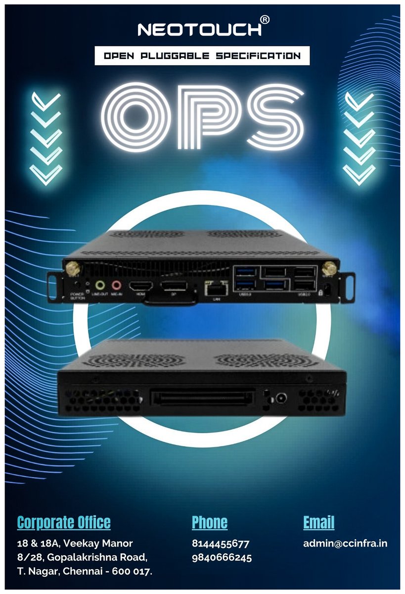 CcKovai74346's tweet image. OPS [OPEN PLUGGABLE SPECIFICATION]
#neotouch
#opsminipc
#ccinfra