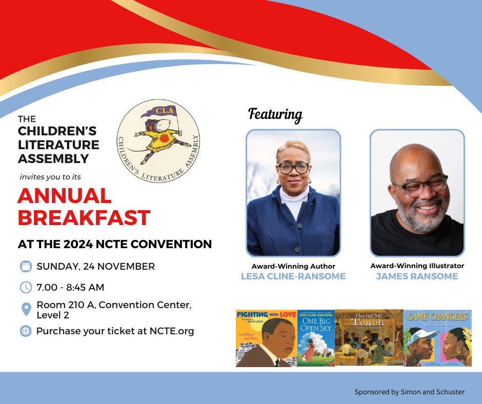 CLA NCTE (@cla_ncte) on Twitter photo CLA looks forward to celebrating our award winners at our annual breakfast Sunday morning at #NCTE24. Purchase your ticket at NCTE.org. <a href="/ncte/">National Council of Teachers of English (NCTE)</a> CLA looks forward to celebrating our award winners at our annual breakfast Sunday morning at #NCTE24. Purchase your ticket at NCTE.org. <a href="/ncte/">National Council of Teachers of English (NCTE)</a>