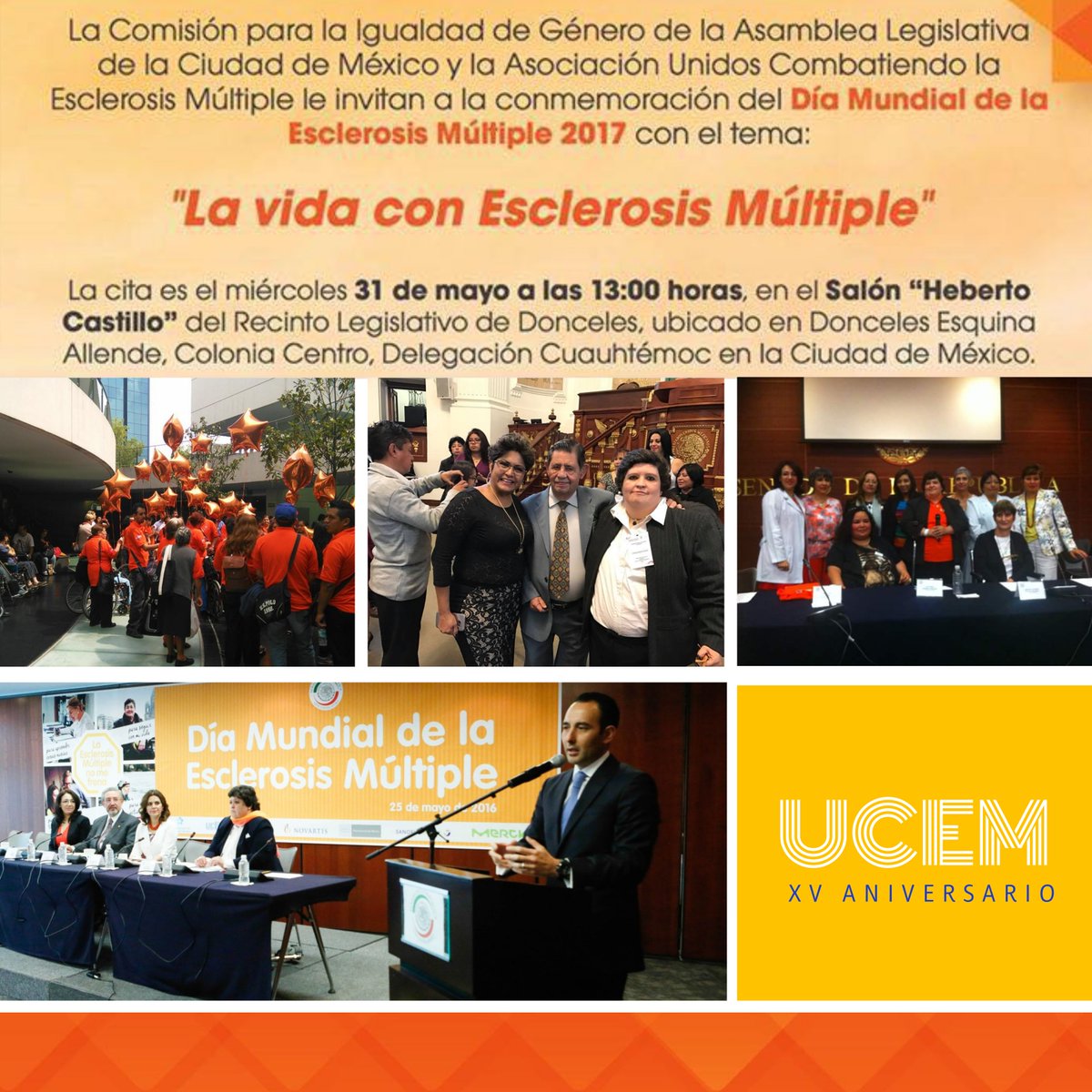 Sabemos de la importancia de colocar el tema de la #𝗘𝘀𝗰𝗹𝗲𝗿𝗼𝘀𝗶𝘀𝗠ú𝗹𝘁𝗶𝗽𝗹𝗲 en la agenda política para que se implementen políticas públicas de salud que cubran su atención. Y durante 15 años parte de nuestro trabajo ha estado enfocado en conseguirlo. #UCEM15Años