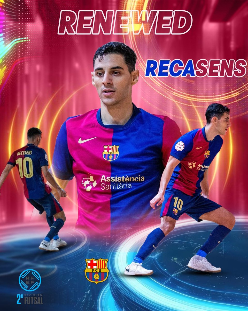DRL 🇮🇨 (@agentejugadores) on Twitter photo RENOVADO <a href="/PauRecasens/">Pau Recasens</a> 🙌🏻
Amplía su vínculo como representado 2 años más (2026)
RECASENS, otro de los capitanes del <a href="/FCBfutbolsala/">Barça Futbol Sala</a> B que regresa a 'Can Barça', tras destacar en Italia, para vertebrar un equipo joven y atrevido.
Un líder en la sombra que apunta alto 💥🔝⚽ RENOVADO <a href="/PauRecasens/">Pau Recasens</a> 🙌🏻
Amplía su vínculo como representado 2 años más (2026)
RECASENS, otro de los capitanes del <a href="/FCBfutbolsala/">Barça Futbol Sala</a> B que regresa a 'Can Barça', tras destacar en Italia, para vertebrar un equipo joven y atrevido.
Un líder en la sombra que apunta alto 💥🔝⚽