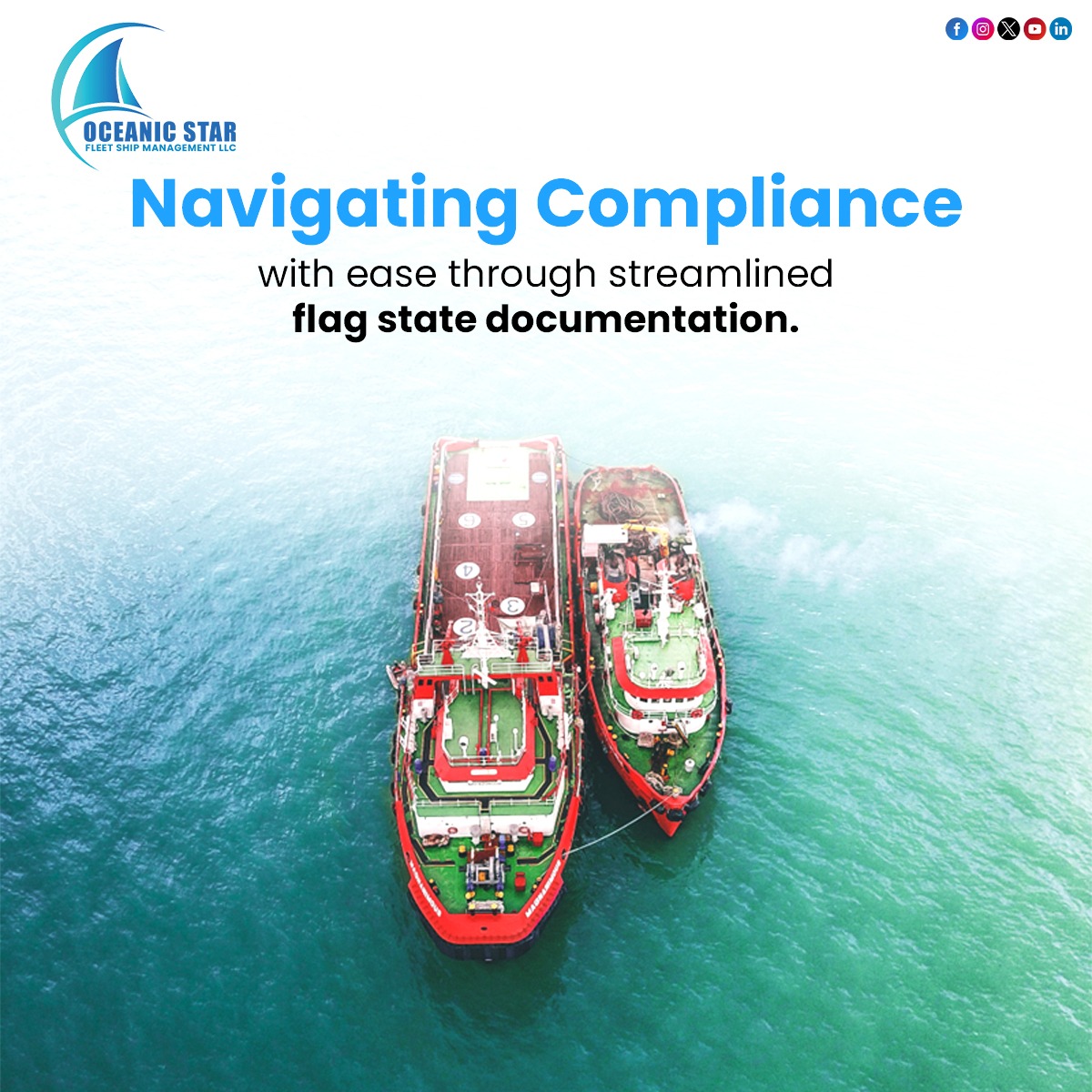 FleetOceanic's tweet photo. Navigating compliance with Oceanic Star Fleet! Our team is dedicated to ensuring that all operations meet the highest regulatory standards
.
#oceanicstarfleet #navigatingcompliance #regulatorystandards #maritimesafety #trustedpartner #compliancesolutions https://t.co/IJdZHGfOK7