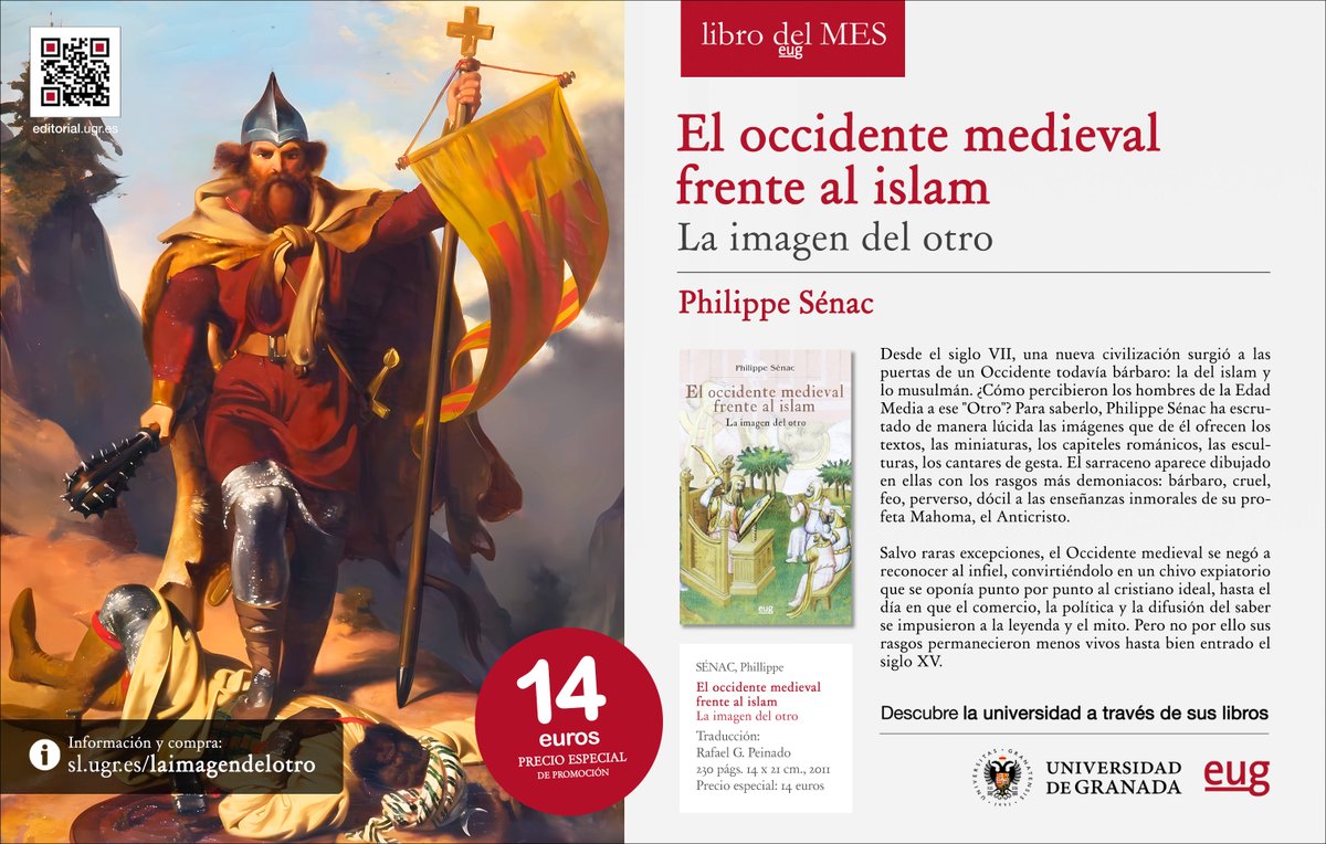 ❗️SORTEO del #LibrodelMes de noviembre, "El occidente medieval frente al islam". ¡Síguenos y haz RT!

Un lúcido análisis del historiador Philippe Sénac sobre como se dibujó al Islam desde el Occidente medieval: editorial.ugr.es/libro/el-occid…

(Resultados en la web concluido el mes)