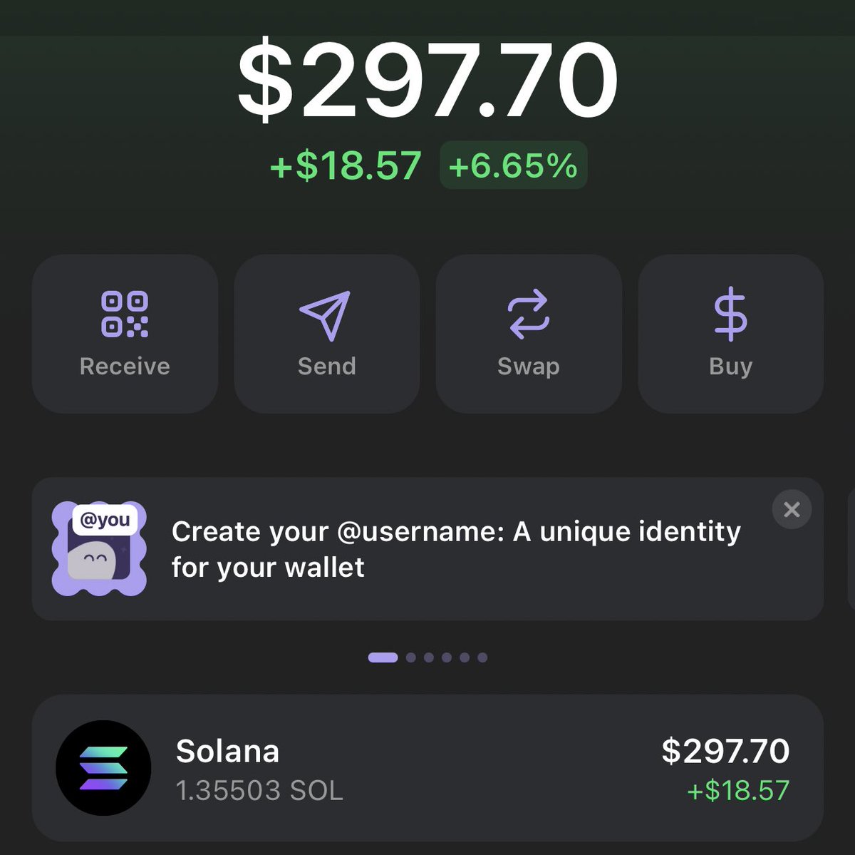 One Sol and a dream trenches here I come