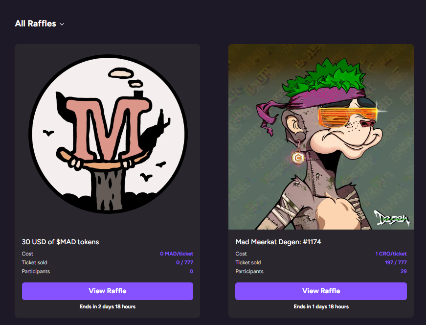 Your next raffle, FREE of charge, is up.

Rules are simple.
1. Tweet how $MAD you are, tag <a href="/MadMeerkatNFT/">Mad Meerkat NFT | #MAD4LIFE</a> - 2. 2. Participate: raffle.madmeerkat.io/raffle/744741a…

Make sure your Twitter is linked.

#MAD4LIFE