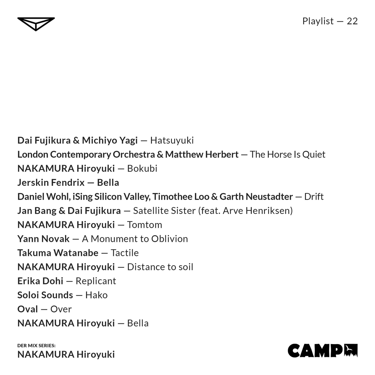 listen_camp's tweet photo. 4-5pm: Dragon’s Eye Recordings Mix
A digital imprint focusing on marginalized voices in experimental music. Each month our show features a mix from an artist on our roster.
https://t.co/Xtp1GOZT42
#Ambient #Experimental #ModernComposition #FieldRecording #Techno
*⏰CET https://t.co/CcwJxOpIKk