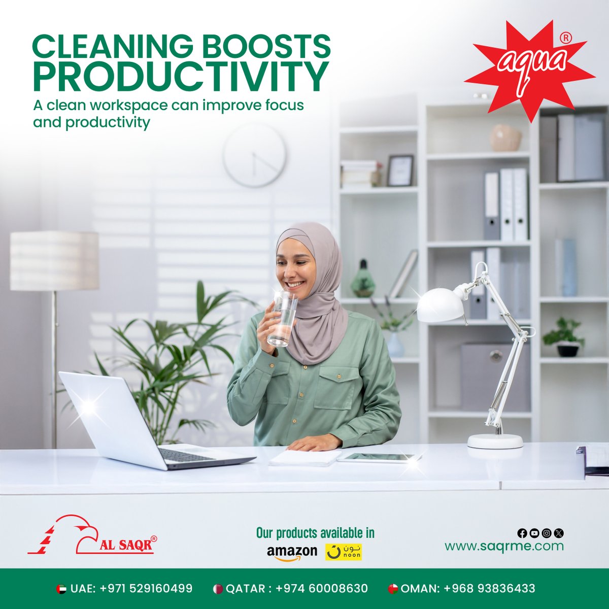 Saqrmedotcom's tweet image. Unlock your full potential with a clean workspace! 🌟 Studies show that a tidy environment reduces stress, sharpens focus, and boosts productivity. Keep it clean to keep achieving! #CleanForSuccess #ProductivityHacks #CleanWorkspace #ProductivityBoost #FocusOnSuccess #WorkSmart