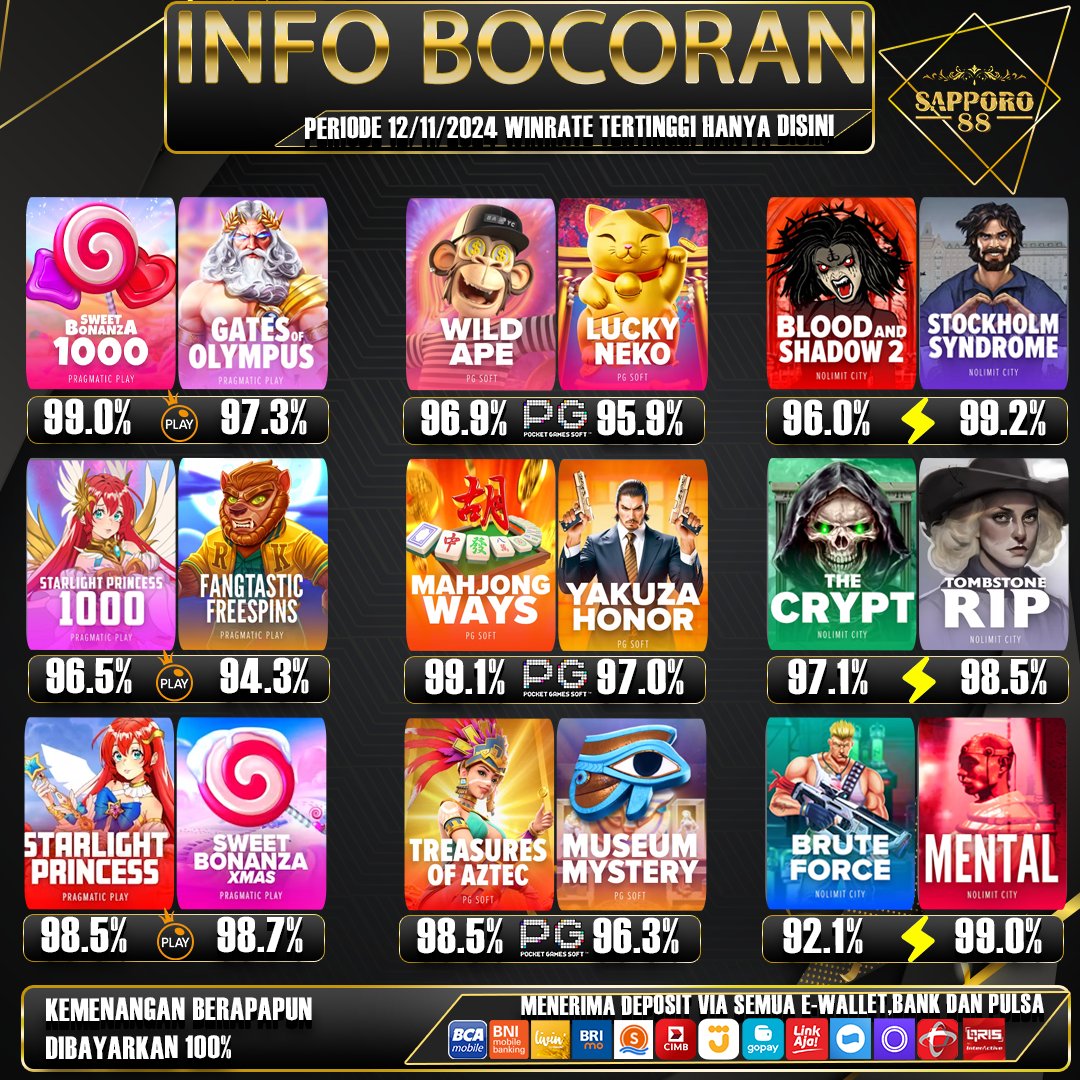 sapporo88_ofc's tweet photo. 🔥INFO UPDATE BOCORAN REKOMENDASI SAPPORO88 SIANG  INI BOSKU 🔥
Untuk Info lebih lengkap update bocoran SAPPORO88, silahkan di cek di link dibawah ini ya bosku

BOCORAN SAPPORO88 :
https://t.co/yhbHlGHCP0

#SAPPORO88 #PastiBeneranAman #situsgacor https://t.co/ue5tk7bto4