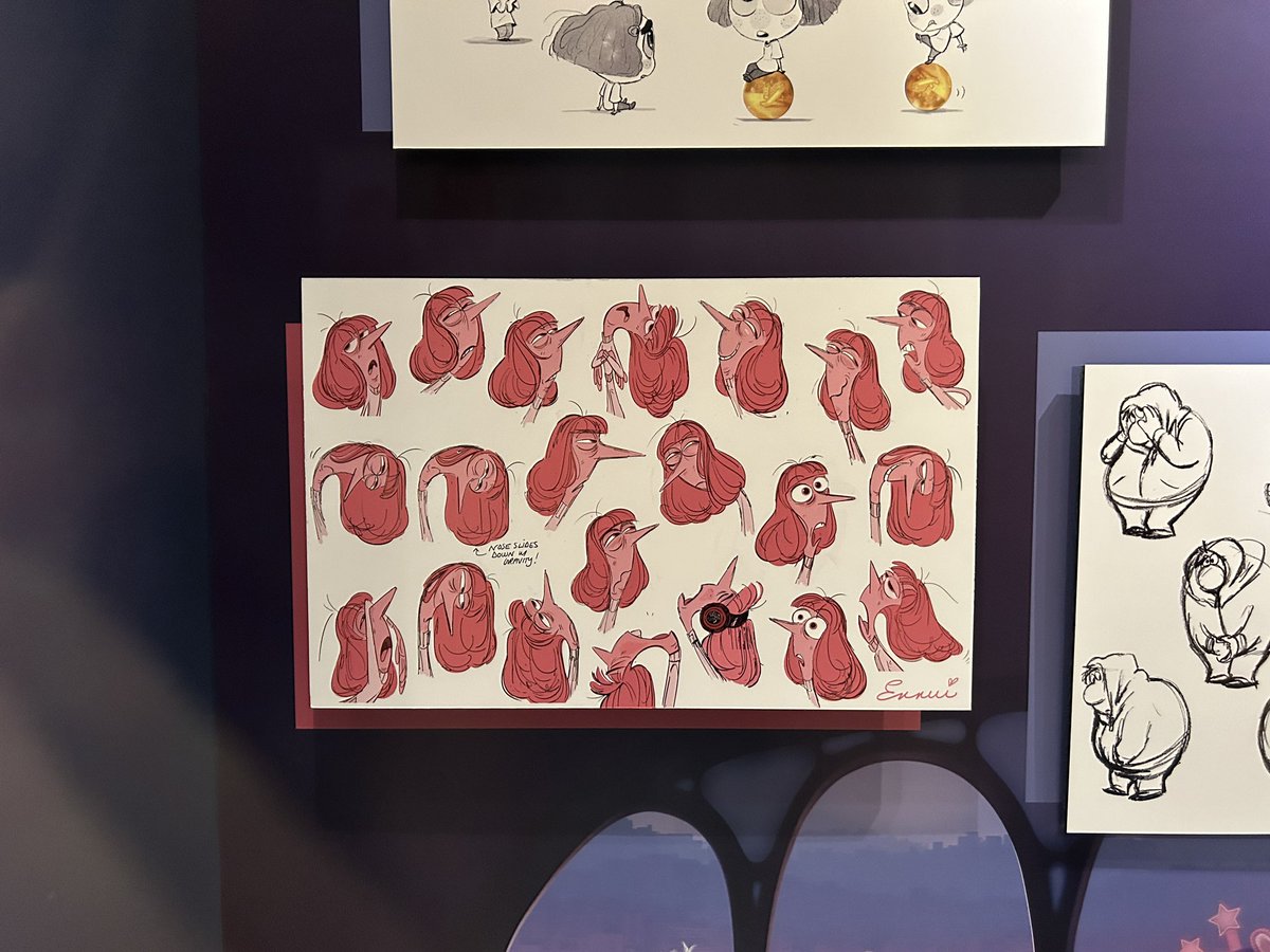 RoccoSupreme's tweet photo. As a huge animation fan, I always love seeing #maquettes &amp; #modelsheets on display. These #InsideOut2 characters were being shown at the #WaltDisneyPresents gallery at #HollywoodStudios and I couldn’t get enough of them. 
…
#wdw #pixar #insideout #anxiety #embarassment #ennui https://t.co/f9oQqAJD8k