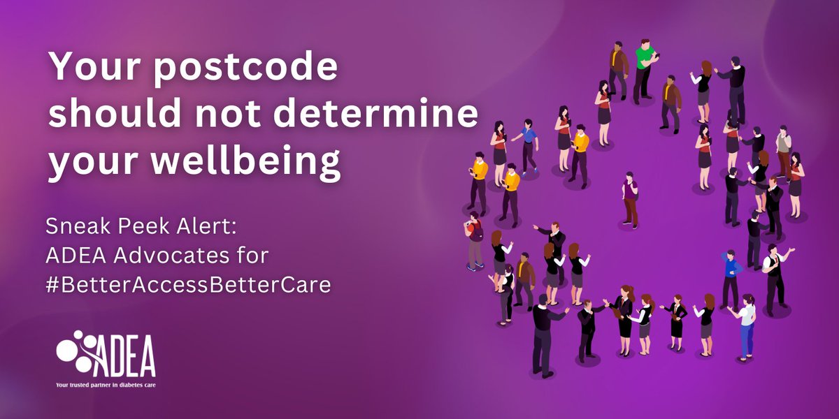 Australian Diabetes Educators Association (@ausdiabetesed) on Twitter photo 📌 You can be healthy and live with diabetes.
📌 You can thrive with diabetes.
📍 Your postcode shouldn’t determine your wellbeing.
This WDD, let’s advocate for holistic care and ensure everyone has access to a CDE.  
#SneakPeek #BetterAccessBetterCare 📌 You can be healthy and live with diabetes.
📌 You can thrive with diabetes.
📍 Your postcode shouldn’t determine your wellbeing.
This WDD, let’s advocate for holistic care and ensure everyone has access to a CDE.  
#SneakPeek #BetterAccessBetterCare