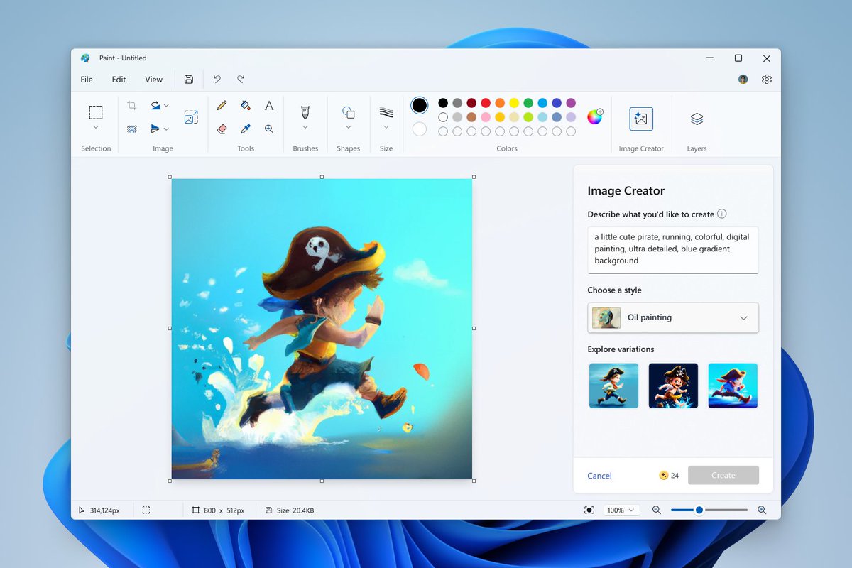 Charles_SEO's tweet photo. They are adding AI to MS Paint and Notepad 🥲 https://t.co/BdgWVfHdVX