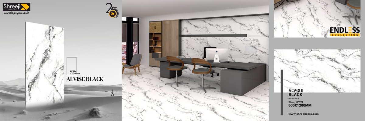 ShreejiCeramic's tweet photo. 𝐄𝐍𝐃𝐋𝐄𝐒𝐒 COLLECTION
Design: ALVISE BLACK
Finish : GLOSSY
Size (mm): 600x1200mm
Glazed Vitrified Tiles
#decor #decortiles #decorseries #carvingdecor #gvt #pgvt #newshades #vitrifiedtiles #nature #endlesscollection #carvingtiles #significant #tilesdesign #600x1200mm https://t.co/2eIXGIG2lw