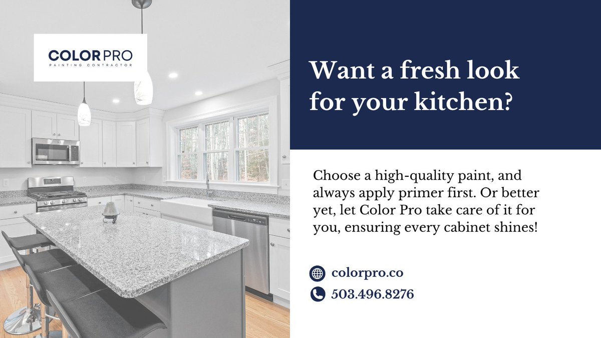 Want your cabinets to shine?
Choose quality paint and primer, or let our Painters near Portland take care of it! From house, Painting in Portland to top-tier Painting Services, Color Pro ensures a flawless finish. Contact Painting Company Portland today for a beautiful home!